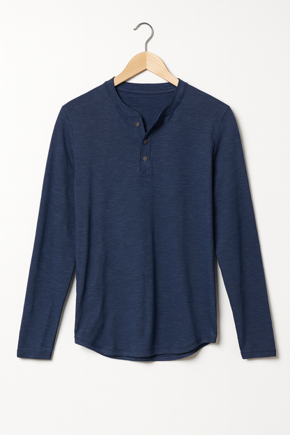 Camisa Henley para Hombre Elysium | Mangas Largas, Suave y Transpirable
