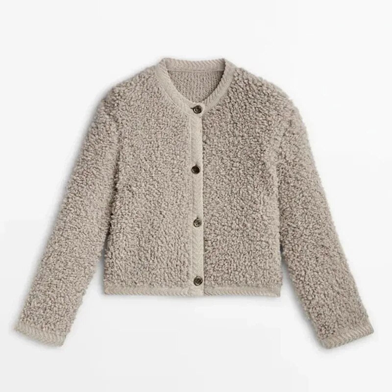 AriaLuxe Dames Teddy Jas – Warm, Veelzijdig, Zacht & Elegant Design