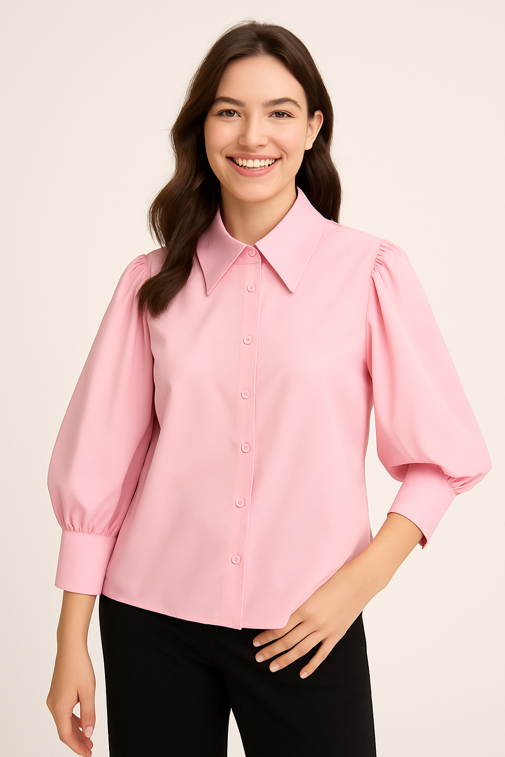 Blusa Fanny Dames | A rayas, Mangas abullonadas, Casual y Formal