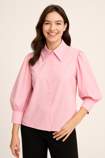 Blusa Fanny Dames | A rayas, Mangas abullonadas, Casual y Formal