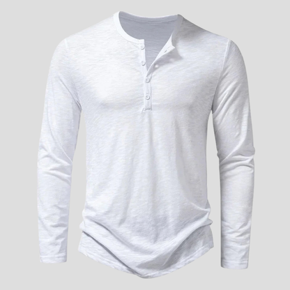 Felix | Elegant Henley T-shirt met lange mouwen 4