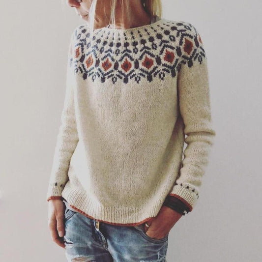 Galvira Suéteres para Damas | Cálidos Geométricos de Punto Grueso, Estilo Casual de Invierno