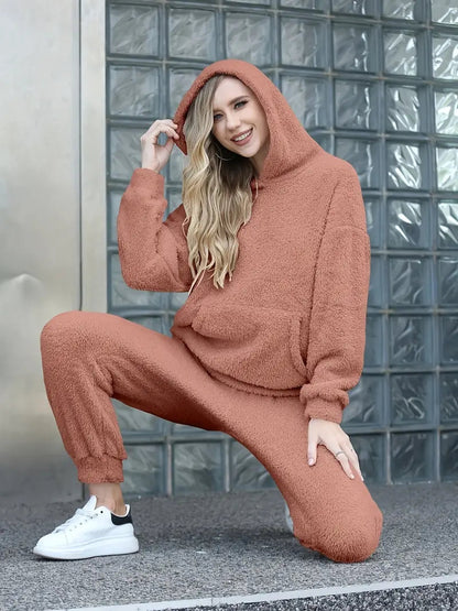 Conjunto de ropa cómoda Gwen Glimmer Dames | Tela Teddy suave, cómodo para el hogar
