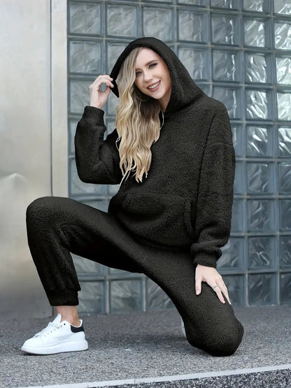 Conjunto de ropa cómoda Gwen Glimmer Dames | Tela Teddy suave, cómodo para el hogar