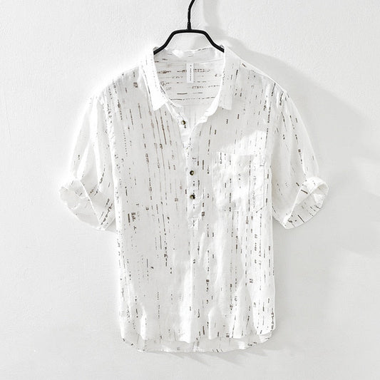 Blusa de lino para hombre Stravon – Diseño de verano ligero, transpirable y cómodo