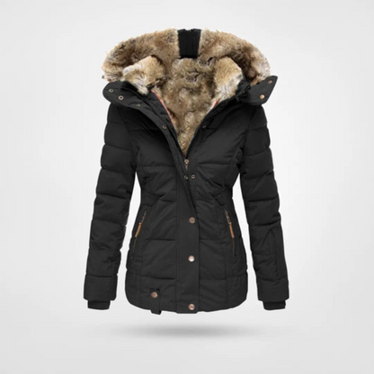 Iva Dames Parka de Invierno | Relleno Acolchado Caliente, Look Moderno