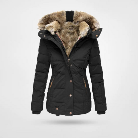 Iva Dames Parka de Invierno | Relleno Acolchado Caliente, Look Moderno