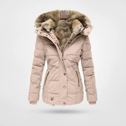 Iva Dames Parka de Invierno | Relleno Acolchado Caliente, Look Moderno