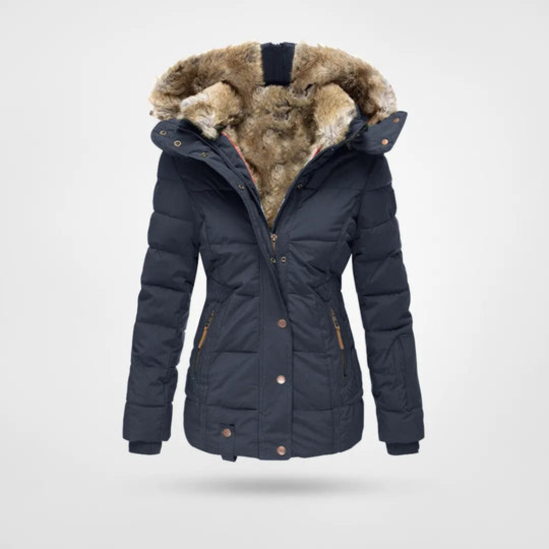 Iva Dames Parka de Invierno | Relleno Acolchado Caliente, Look Moderno