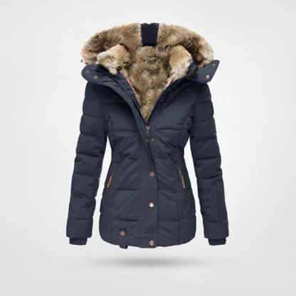 Iva Dames Parka de Invierno | Relleno Acolchado Caliente, Look Moderno