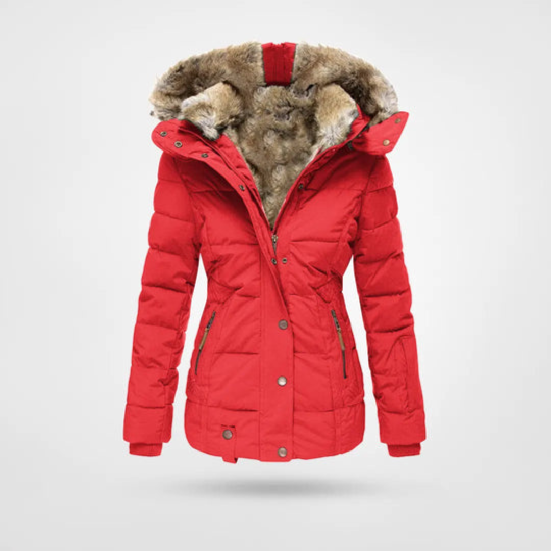 Iva Dames Parka de Invierno | Relleno Acolchado Caliente, Look Moderno