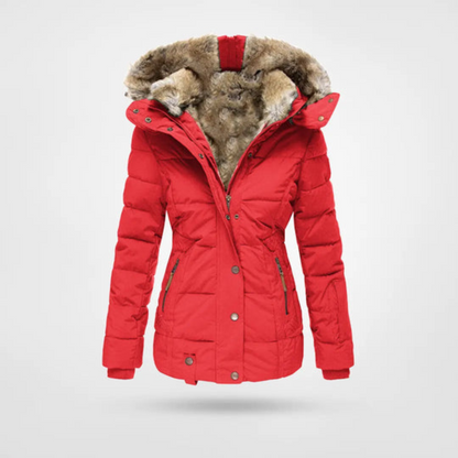 Iva Dames Parka de Invierno | Relleno Acolchado Caliente, Look Moderno