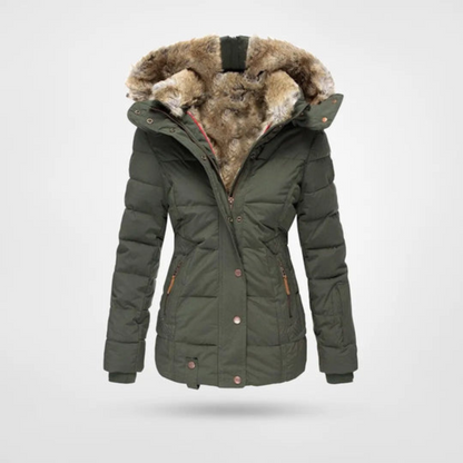 Iva Dames Parka de Invierno | Relleno Acolchado Caliente, Look Moderno