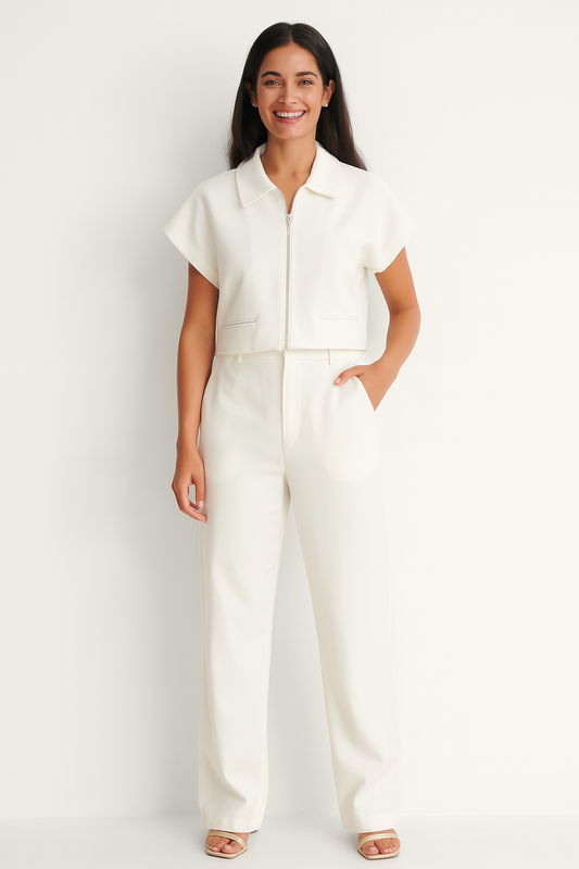 Ivy Dames Conjunto de Dos Piezas | Mezcla de Algodón, Casual y Formal