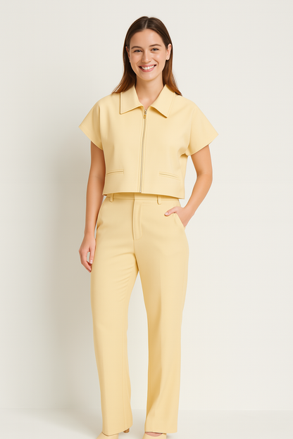Ivy Dames Conjunto de Dos Piezas | Mezcla de Algodón, Casual y Formal