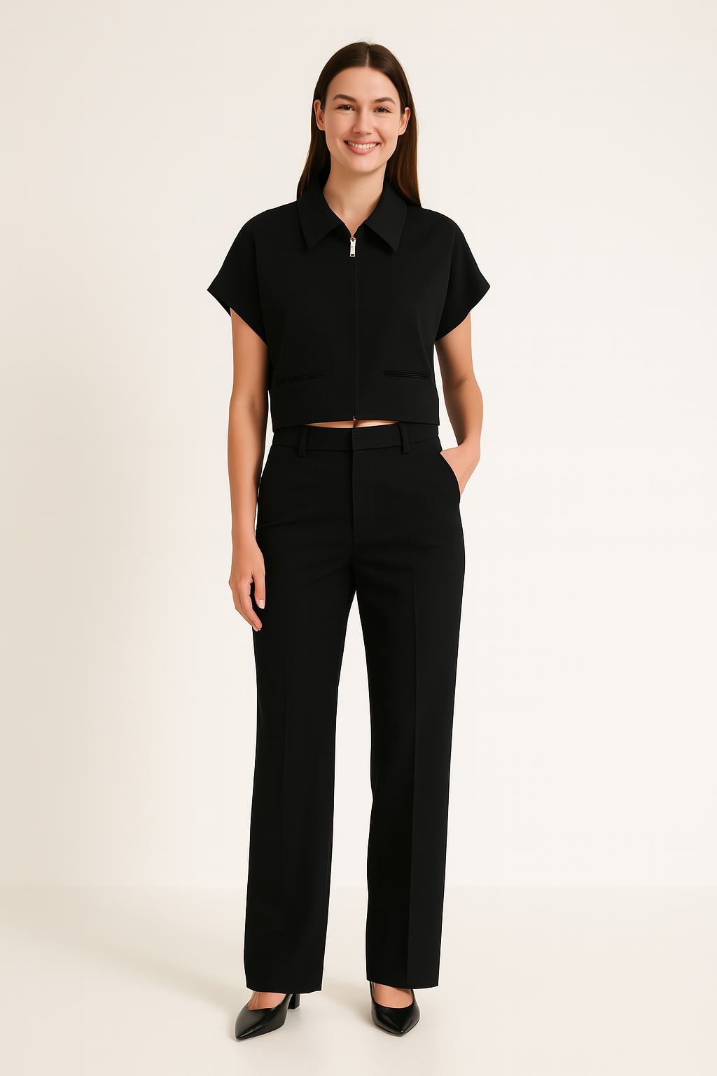 Ivy Dames Conjunto de Dos Piezas | Mezcla de Algodón, Casual y Formal