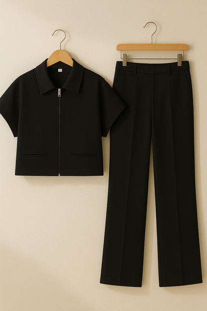 Ivy Dames Conjunto de Dos Piezas | Mezcla de Algodón, Casual y Formal