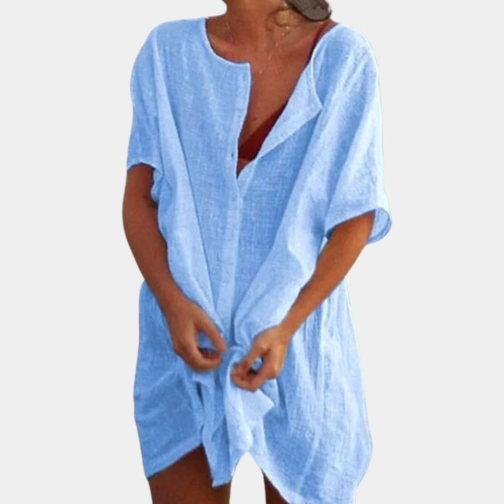 SummerGrace Vestido Midi para Mujer – Vestido de Verano Ligero hasta la Rodilla