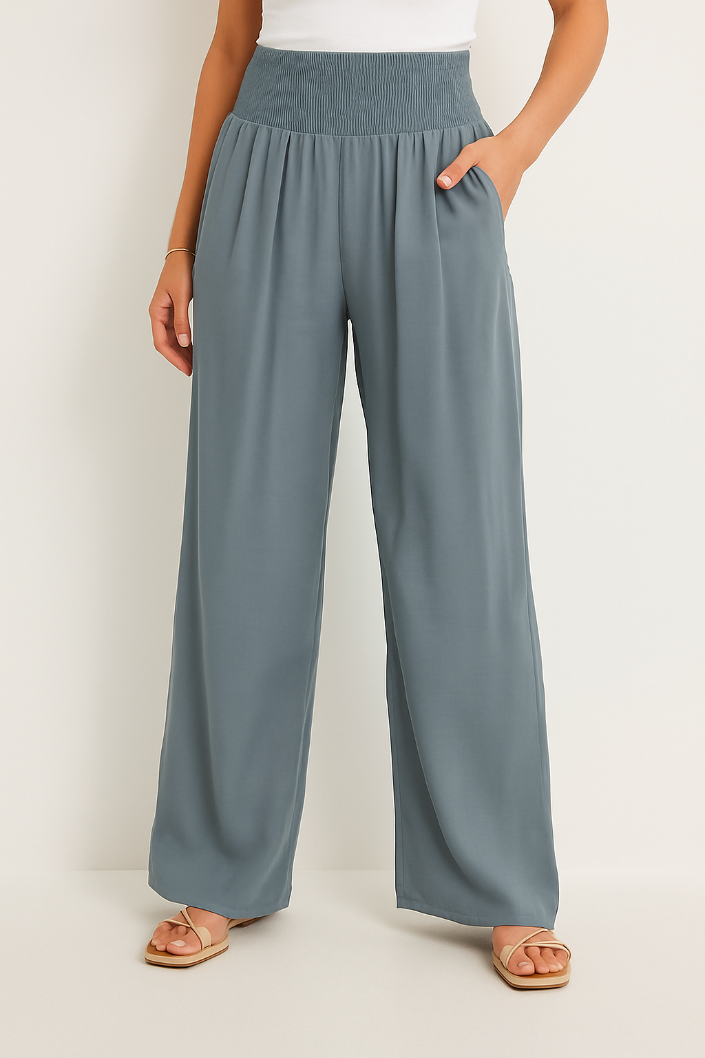 Elora | Pantalón fluido para mujer con cintura elástica y ajuste relajado