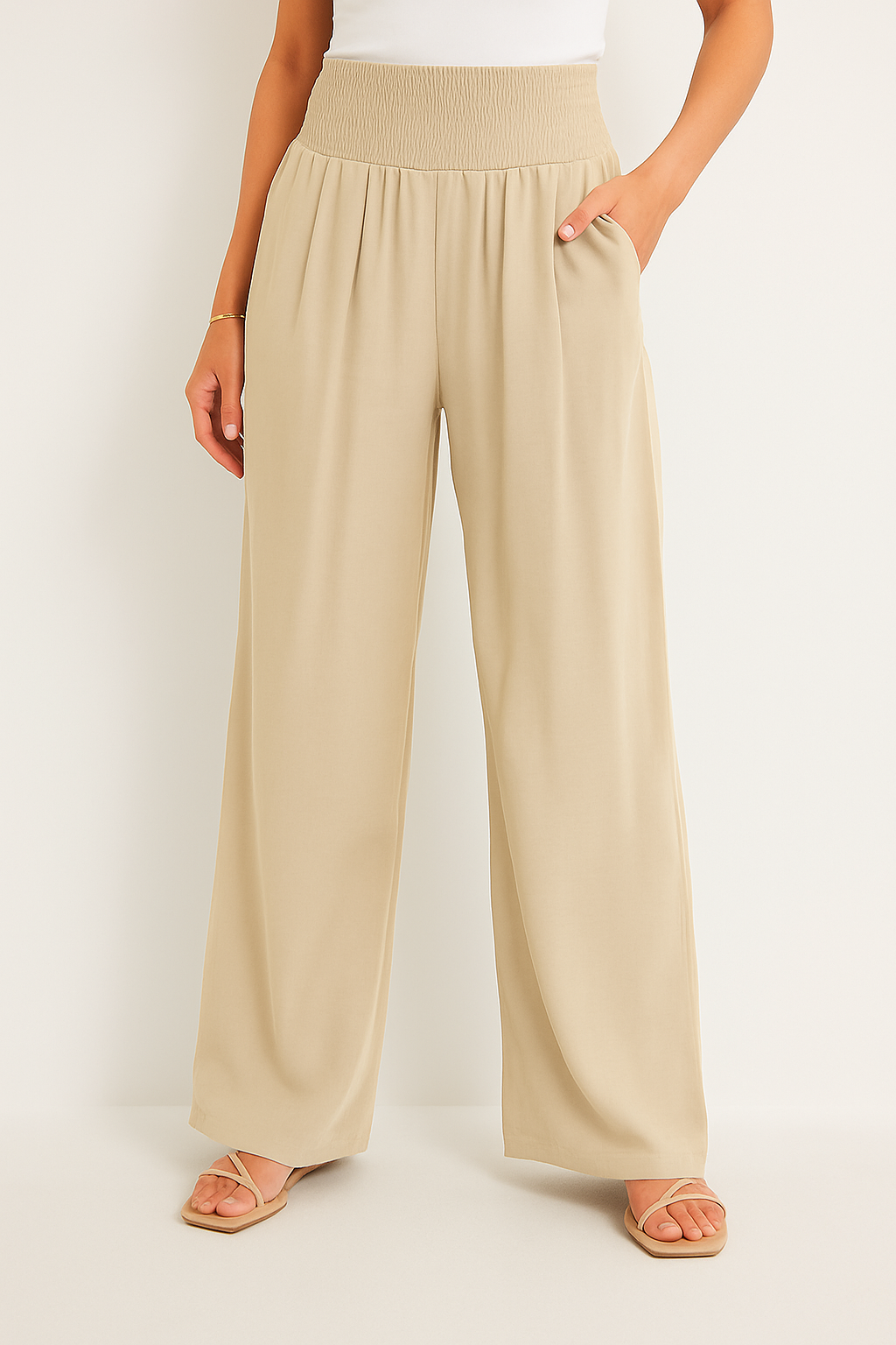 Elora | Pantalón fluido para mujer con cintura elástica y ajuste relajado