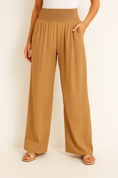 Elora | Pantalón fluido para mujer con cintura elástica y ajuste relajado