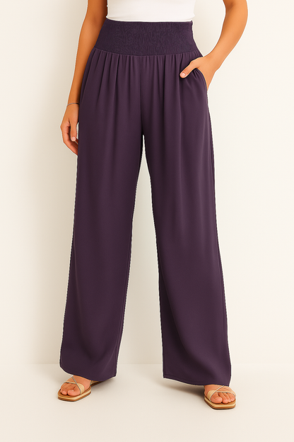 Elora | Pantalón fluido para mujer con cintura elástica y ajuste relajado