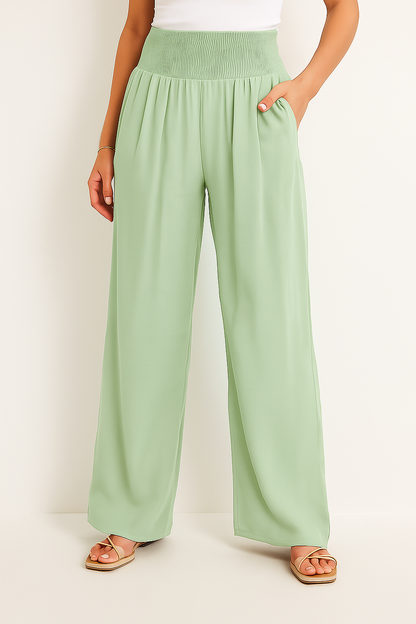 Elora | Pantalón fluido para mujer con cintura elástica y ajuste relajado