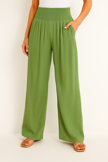 Elora | Pantalón fluido para mujer con cintura elástica y ajuste relajado
