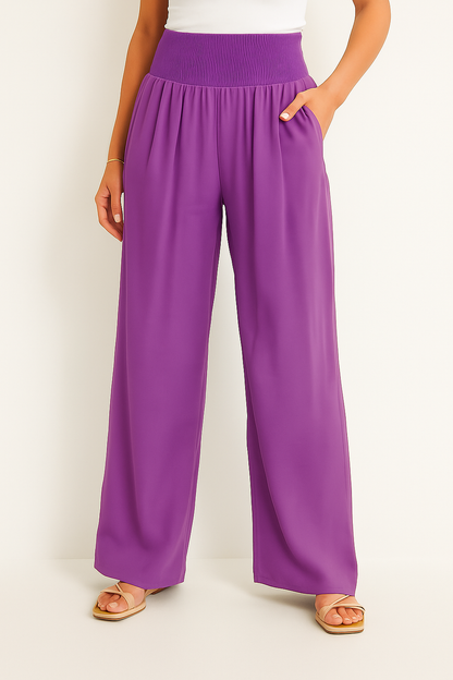 Elora | Pantalón fluido para mujer con cintura elástica y ajuste relajado