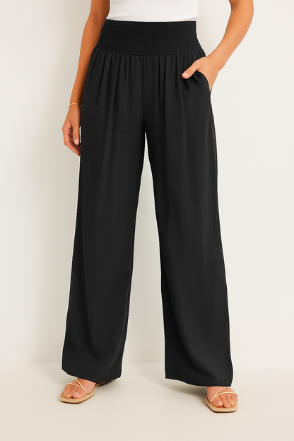 Elora | Pantalón fluido para mujer con cintura elástica y ajuste relajado