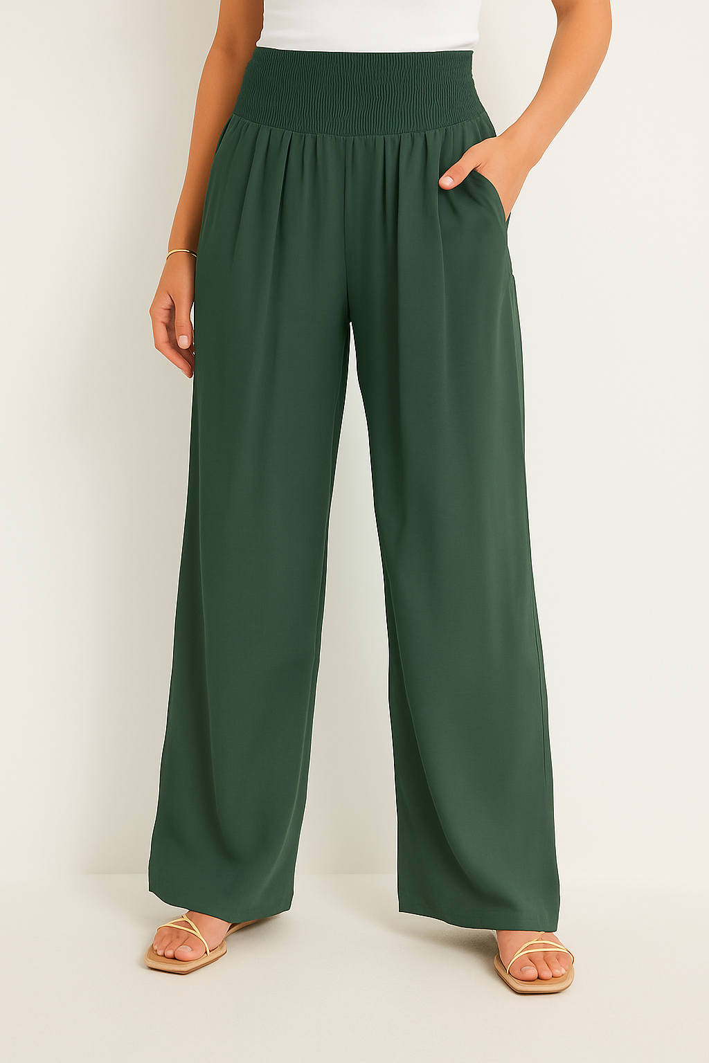 Elora | Pantalón fluido para mujer con cintura elástica y ajuste relajado