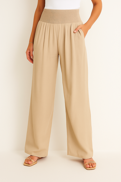 Elora | Pantalón fluido para mujer con cintura elástica y ajuste relajado