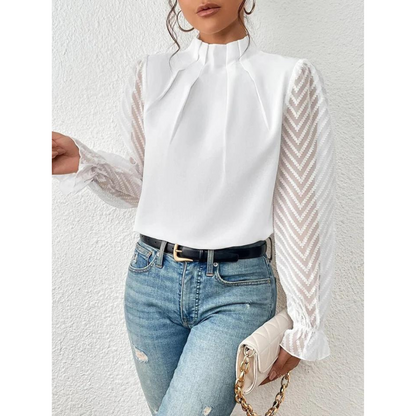 Blusa Luna Dames | Cuellos altos suaves, aspecto cómodo y elegante