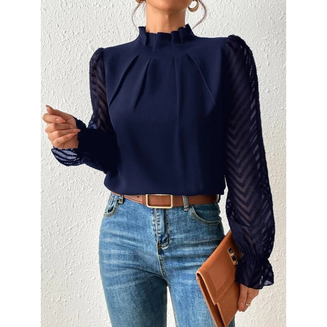 Blusa Luna Dames | Cuellos altos suaves, aspecto cómodo y elegante