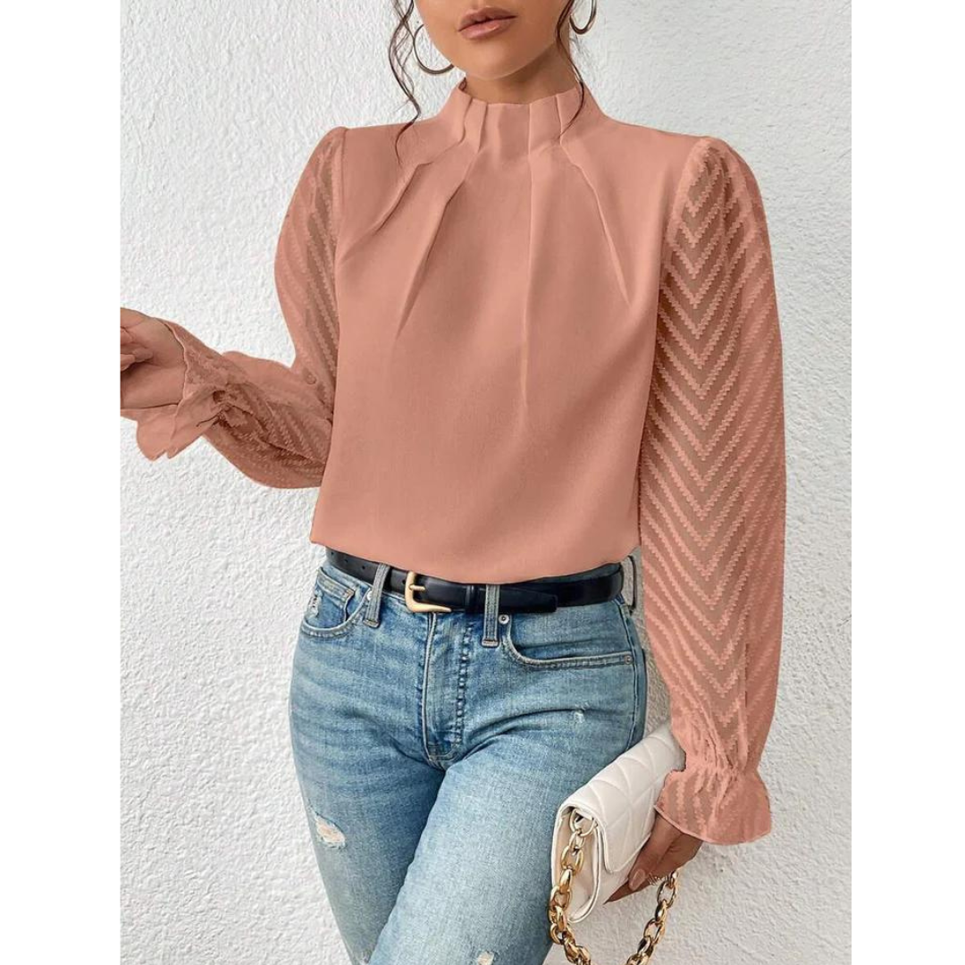 Blusa Luna Dames | Cuellos altos suaves, aspecto cómodo y elegante