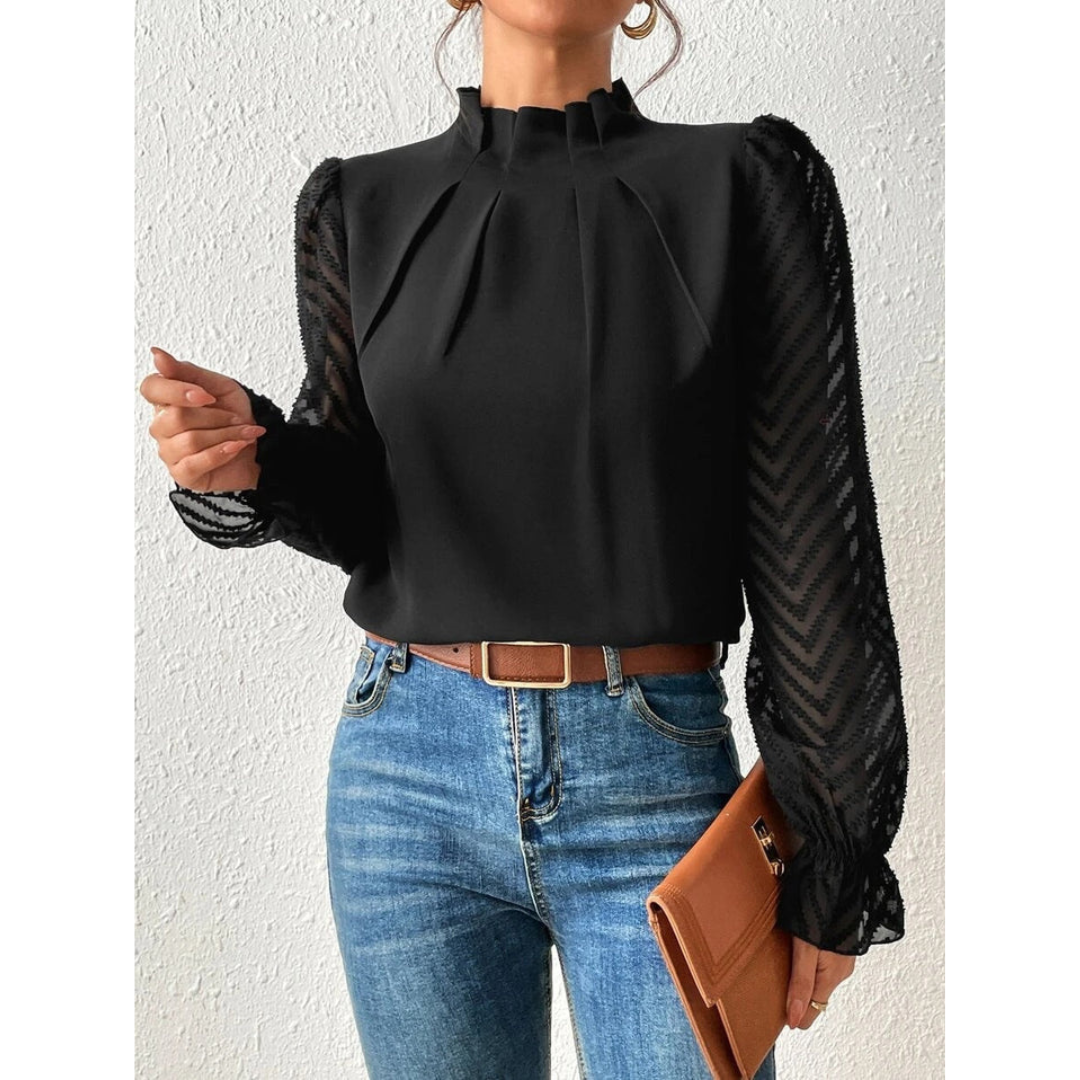 Blusa Luna Dames | Cuellos altos suaves, aspecto cómodo y elegante
