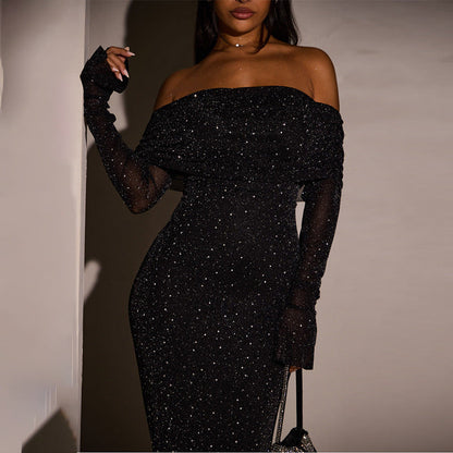 Lumoura Vestido de Gala para Damas | Lentejuelas, Ropa de Noche Elegante
