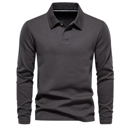 Polo Lino Heren | Mezcla de Algodón de Alta Calidad, Casual de Manga Larga