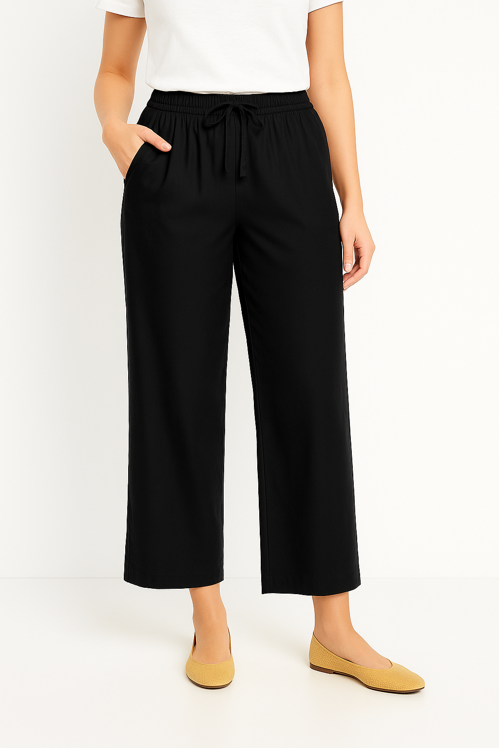 Noor | Elegante pantalón acampanado para mujer con cinturilla cómoda y perneras fluidas