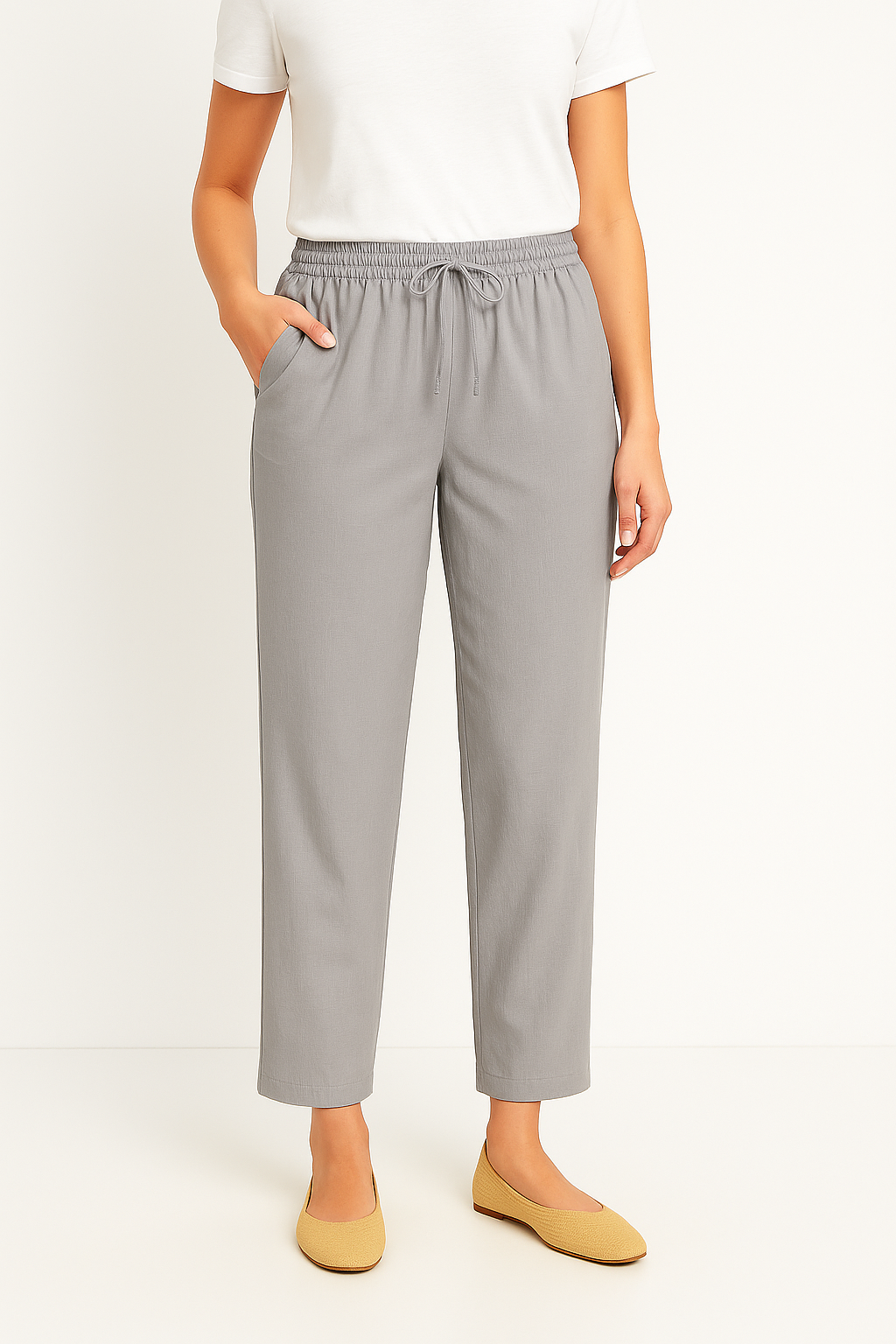 Noor | Elegante pantalón acampanado para mujer con cinturilla cómoda y perneras fluidas