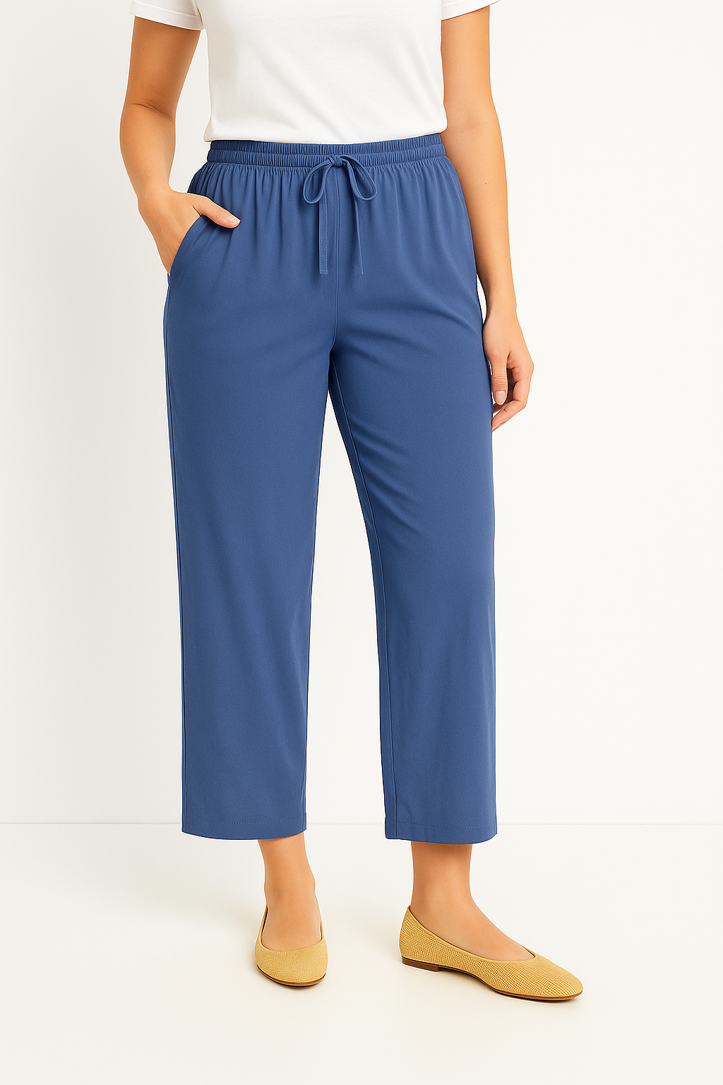 Noor | Elegante pantalón acampanado para mujer con cinturilla cómoda y perneras fluidas