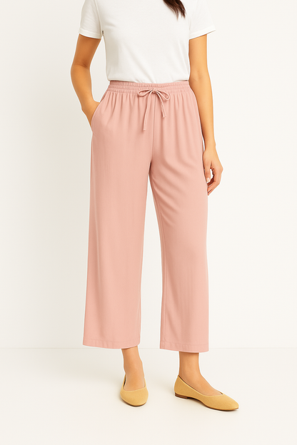 Noor | Elegante pantalón acampanado para mujer con cinturilla cómoda y perneras fluidas