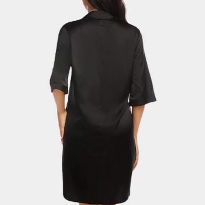 LunaSilk Camisón de Satén para Dama – Elegante Camisón de Dormir