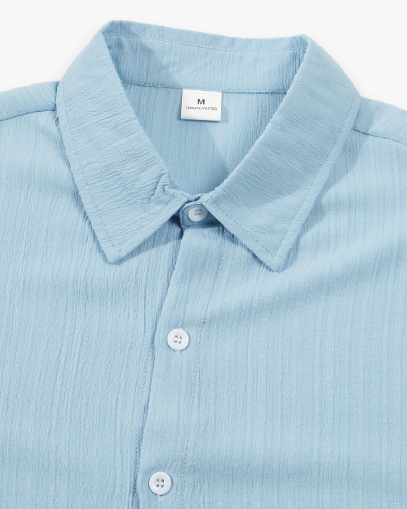 Conjunto de ropa para hombre estilo Sundown – Camisa de verano y pantalones cortos cómodos