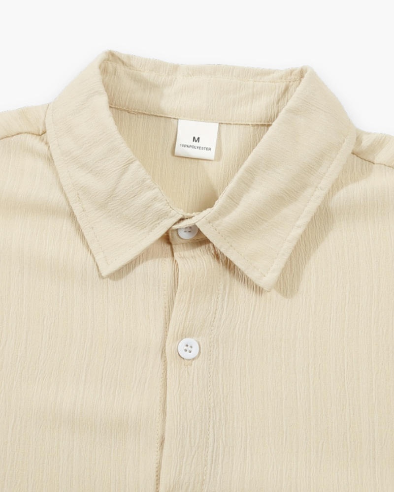 Conjunto de ropa para hombre estilo Sundown – Camisa de verano y pantalones cortos cómodos