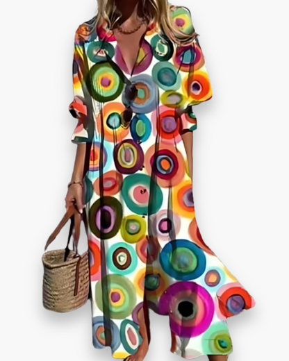 EleganceWave Vestido Maxi de Verano para Dama – Elegancia sin Mangas con Chifón de Flores