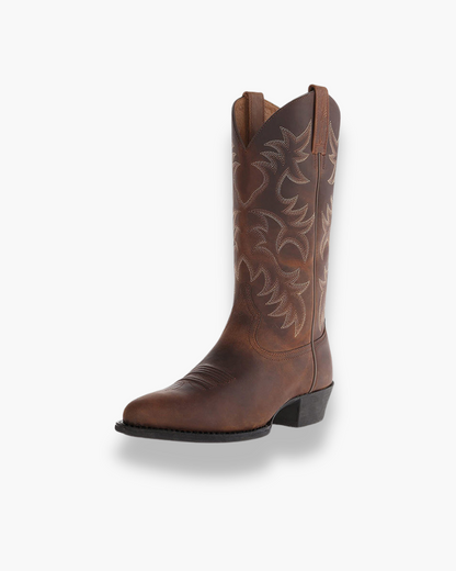 Luxe Dames Zwarte Westernlaarzen – Elegante Cowboy Boots met Schachtdetail