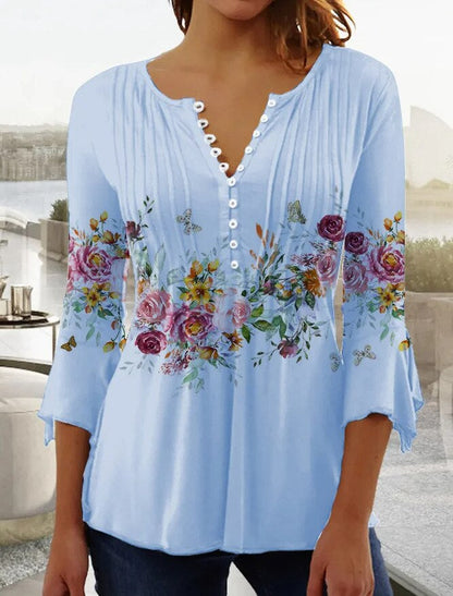 Lunaria Top de verano para mujer – Mezcla de algodón, entallado y transpirable