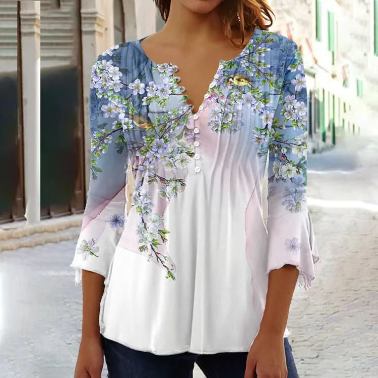 Lunaria Top de verano para mujer – Mezcla de algodón, entallado y transpirable