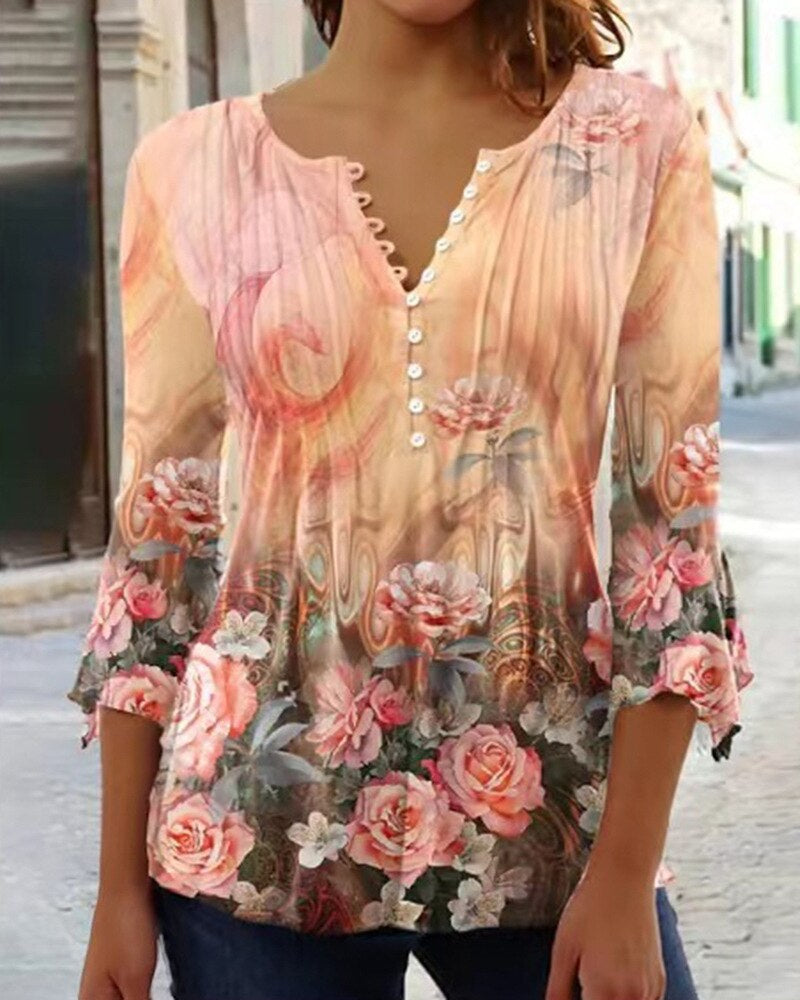 Lunaria Top de verano para mujer – Mezcla de algodón, entallado y transpirable